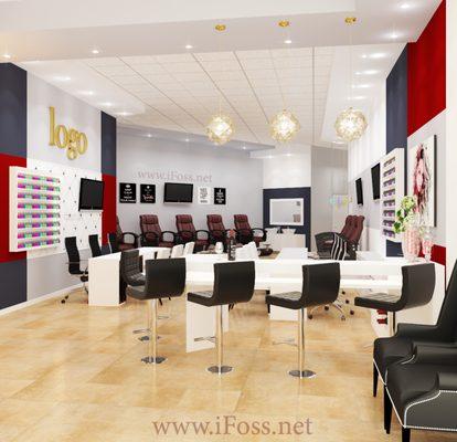 iFoss 3D Interior Design For Infinite Nails, CA. (view2)