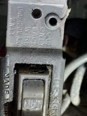 Copper only device install with aluminum wiring - hazard.