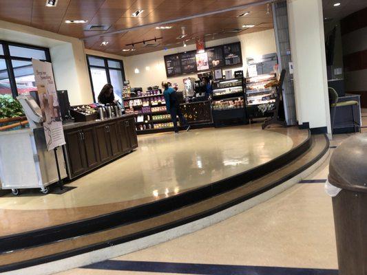 Counter service in the library lobby