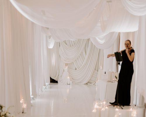 Magical Tunnel Draping at Kim Son Bellaire
