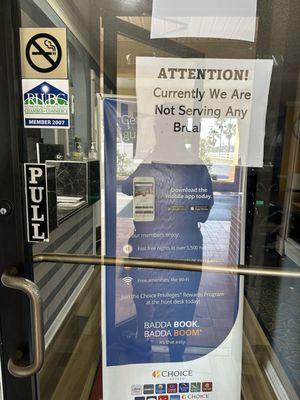 Still no breakfast post-Covid