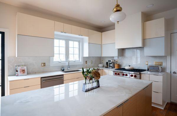 Stunning marble countertops for an elegant finish.