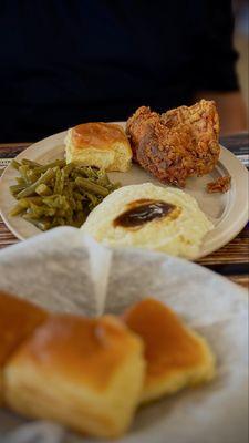 Fried chicken with 2 sides