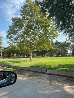 The clean park. People hired to clean the park and cut the grass, etc.