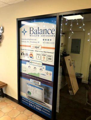 Another example of advertising....plus covering up a fridge and kitchen area.