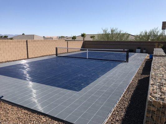 Pickleball Court before lines painted.