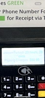 I was charged $80.99 for 23.5 hours