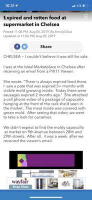 This place sells expired rotten food.