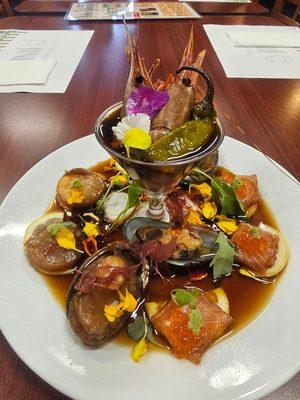 Raw Seafood Marinated in Soy Sauce