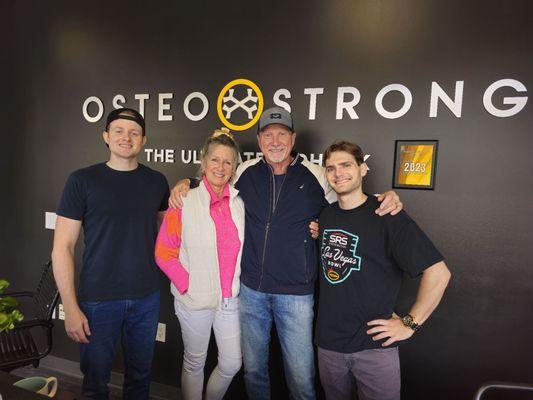Connor, Keri, Ken, and Matt. The very best team to get you OsteoStrong.