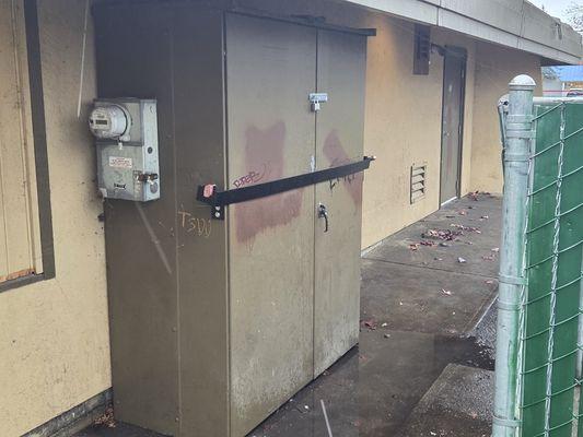 Client had continuous theft issues and had us fab this steel security bar to prevent further damage.