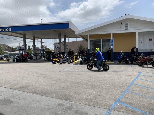 Invaded by small Moto bikes