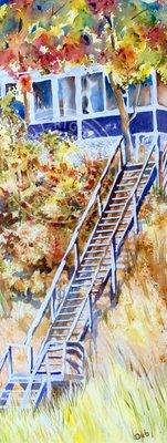 Deb Skirnski - Autumn Beach Stair