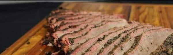 Smoked sliced brisket