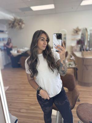 Smokey brown color w/ extensions
