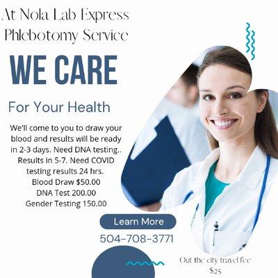 Nola Lab Express Phlebotomy Services
