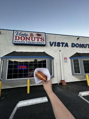 Glazed donut, outside