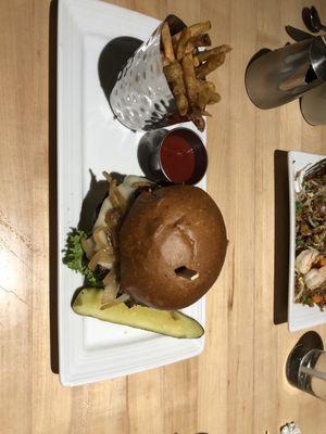 Great burger choices. Perfectly cooked B.C. Burger