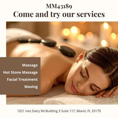 Come and try our services
