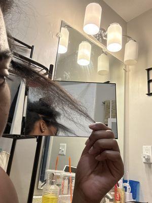 After a wash no blow dry it's still straight