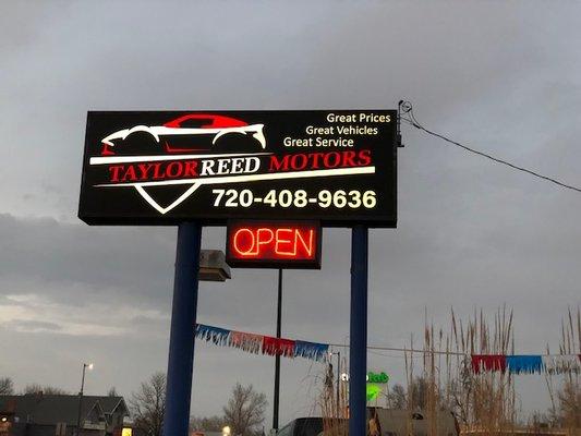 New sign at Taylor Reed Motors
