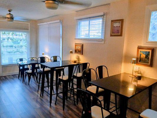 small and intimate seating