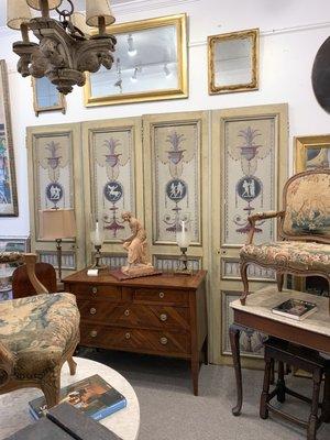 Set of 5 directiore panels from a Boiserie , late 18th c.