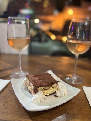 Tiramisu and rosato