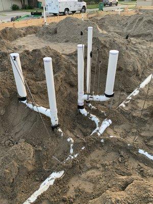 Underground sewer install