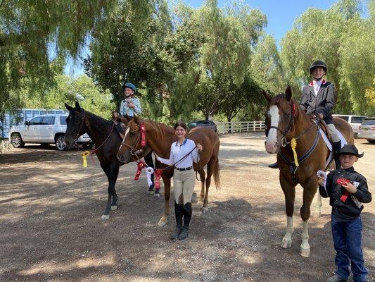 Horse show with Clover, Rhett & Ace!