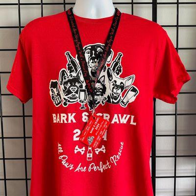 Custom T-Shirts, Lanyards, and Bar Hole Punch Cards for All Paws Are Perfect annual Bark & Crawl 2024!