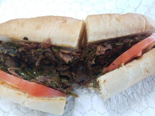 Cheesestreak sandwich, minus onions