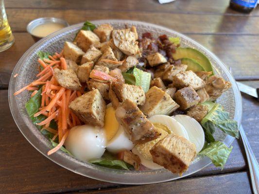 Cobb salad, amazingly fresh chicken with a wonderful smoky flavor.