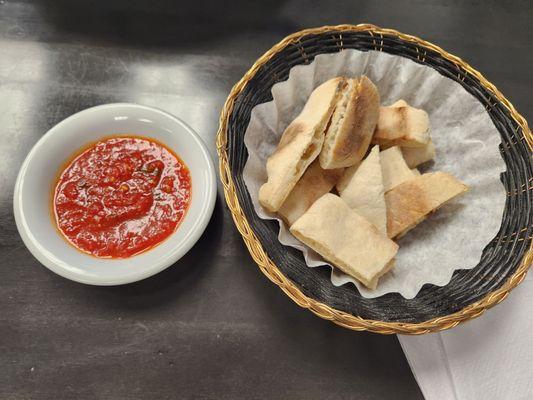 Pizza Bread with Marinara Dipping Sauce