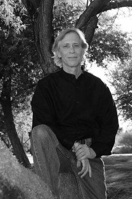 Mark Earlix, Spiritual Healer (b/w outdoors)