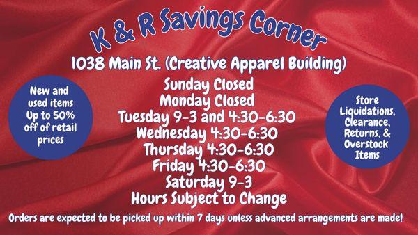 K & R Savings Corner