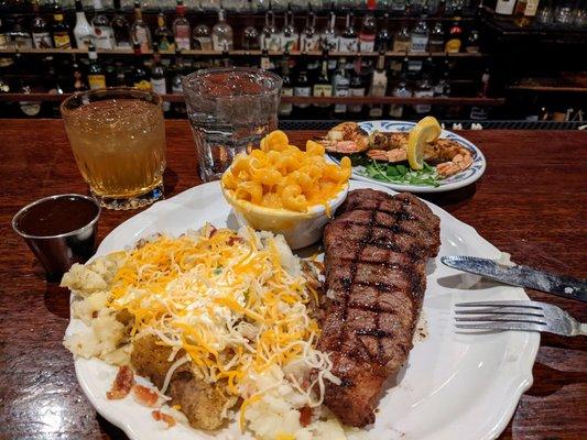 New York steak and shrimp