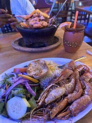 Langostinos & molcajete