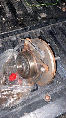 Worn out hub they told me they replaced