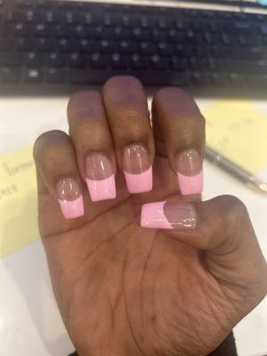 FIRE JACK i asked for french tip does this look like french tip? half my nail is painted