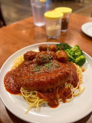 Spaghetti, Meatball & Sausage Dinner