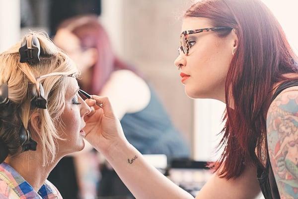 So lucky to be a part of Melinda's wedding day! Here's s a shot of some bridal makeup, by EyeCapture Photos!