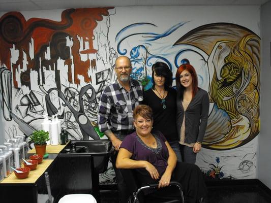 Our team. Scott & Patty Gilley owners/stylists - Micheal Banner stylist - Holly Stott stylist