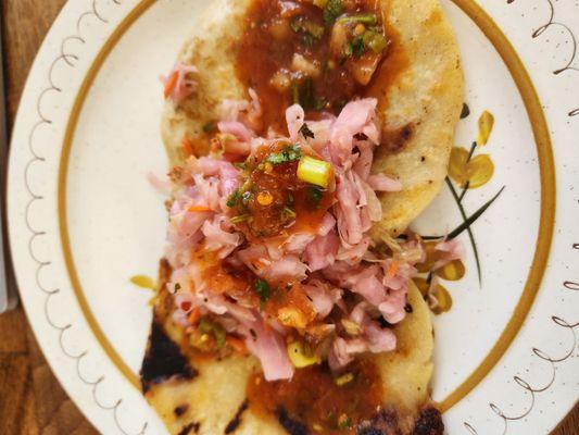 Delmy's Pupusas, Pork and Cheese