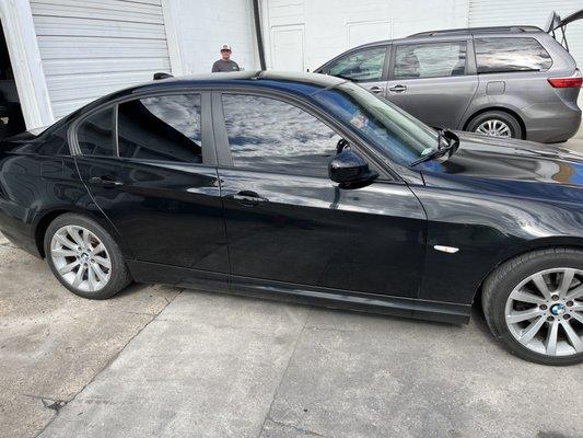 BMW 328i with 5% carbon window film.