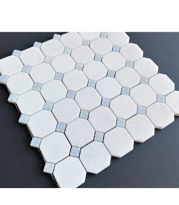2x2 white thasso with blue celest dot $21.95 sq