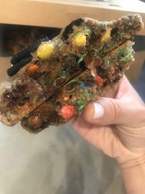 M&M Oreo Cookie close up