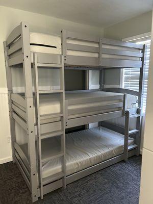 Bunkbeds blocking the closet.