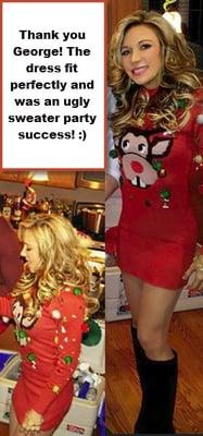 Intentionally tacky sweater for an ugly sweater party.
