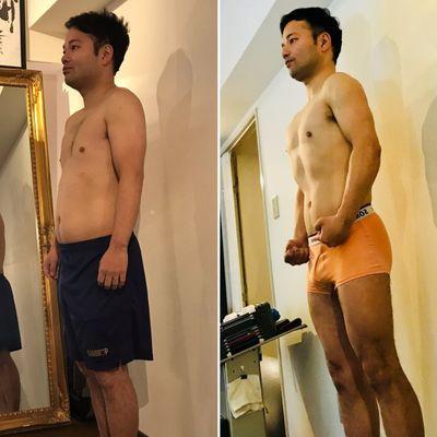 Before after man Body transform